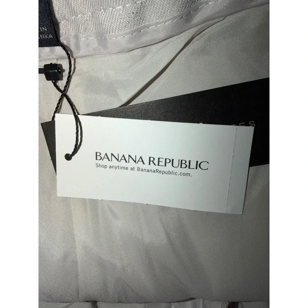 Banana Republic Avery Washable Stretch Linen‎ Ankle Pants Beige Womens 8 NEW